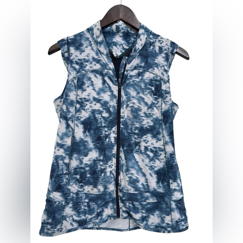 Lululemon Light Speed Vest Women’s Sea Side Silver Fox Blue Lattice